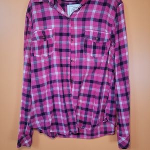 Long Sleeve Flannel Button Down Shirt